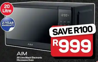 Pick n Pay Hypermarket AIM Black Electronic Microwave Oven offer