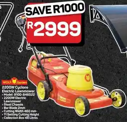 Pick n Pay Hypermarket WOLF Garden 2200W Cyclone Electric Lawnmower offer
