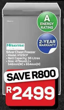 Pick n Pay Hypermarket Hisense Silver Chest Freezer offer
