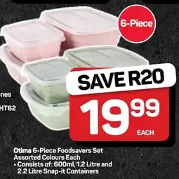 Pick n Pay Hypermarket Otima Foodsavers Set Assorted Colours offer