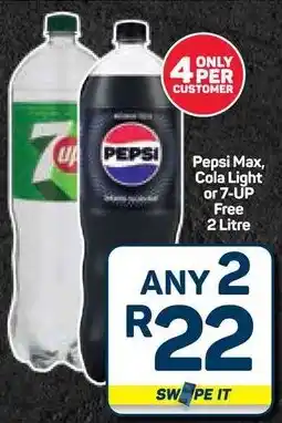 Pick n Pay Hypermarket Pepsi Max, Cola Light or 7-UP Free offer