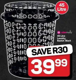 Pick n Pay Hypermarket Miss Molly Laundry Basket Black offer