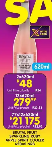 Shoprite Liquor Brutal fruit sparkling ruby apple spirit cooler nrb offer