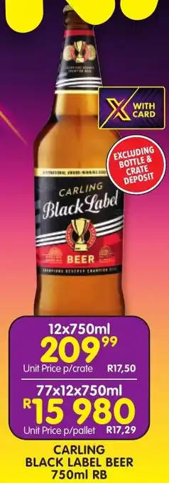 Shoprite Liquor Carling black label beer rb offer