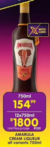 Shoprite Liquor Amarula cream liqueur offer