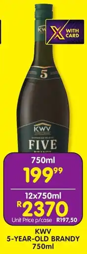 Shoprite Liquor Kwv 5-year-old brandy offer