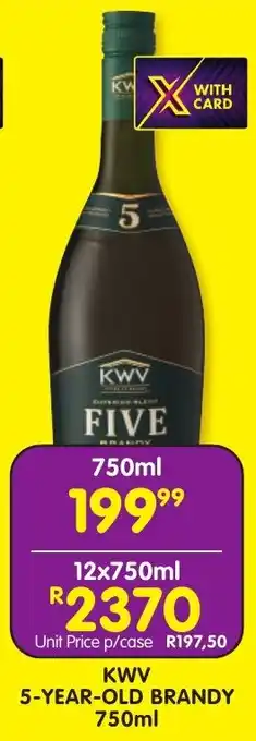 Shoprite Liquor Kwv 5-year-old brandy offer
