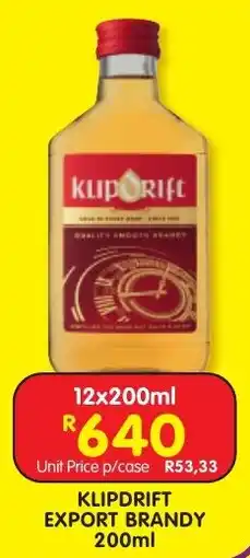 Shoprite Liquor Klipdrift export brandy offer
