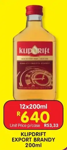 Shoprite Liquor Klipdrift export brandy offer