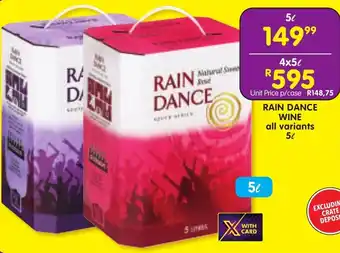 Shoprite Liquor Rain dance wine offer