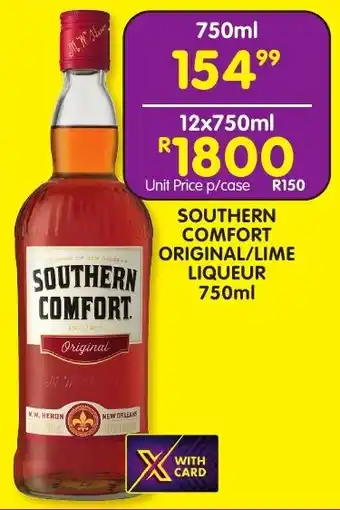 Shoprite Liquor Southern comfort original/ lime liqueur offer