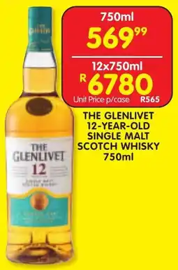 Shoprite Liquor The glenlivet 12-year-old single malt scotch whisky offer