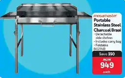 Makro Megamaster Portable Stainless Steel Charcoal Braai offer