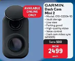 Makro Garmin Dash Cam Mini 2 offer