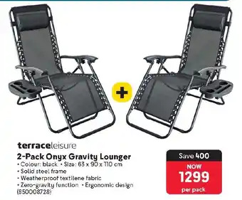 Makro Terrace Leisure Onyx Gravity Lounger offer