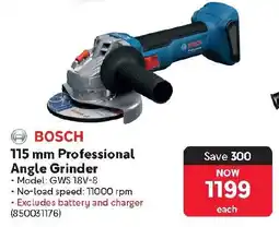 Makro BOSCH 115 mm Professional Angle Grinder offer