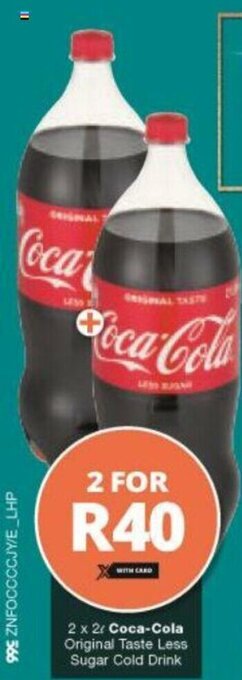Checkers Coca-Cola Original Taste Less Sugar Cold Drink offer