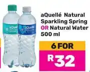 Game Aquelle Natural Sparkling Spring Or Natural Water-For 6 x 500ml offer