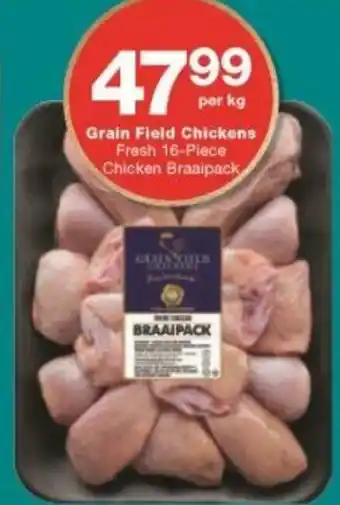 Checkers Grain Field Chickens Fresh 16-Piece Chicken Braai Pack offer