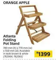 Builders Warehouse Orange Apple Atlanta Folding Pot Stand-780mm (h) x 770mm (w) x 550mm (d) offer