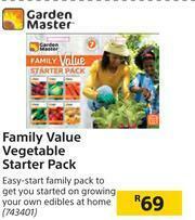 Builders Warehouse Garden Master Family Value Vegetable Starter Pack offer