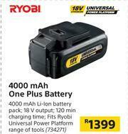 Builders Warehouse Ryobi 4000 Mah One Plus Battery offer