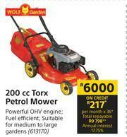 Builders Warehouse Wolf Garden 200cc Torx Petrol Mower offer