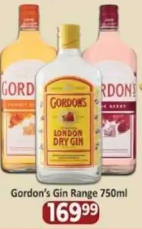 Supa Store Gordon's Gin Range offer