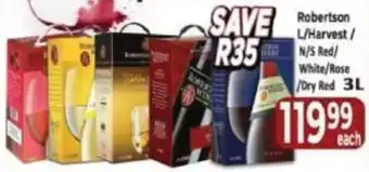 Supa Store Robertson L/ Harvest/ N/ S Red/ White/ Rose/ Dry Red offer