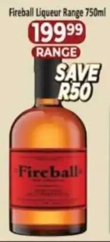 Supa Store Fireball Liqueur Range offer