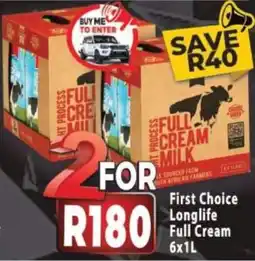 Supa Store First Choice Longlife Full Cream offer