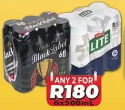 Supa Store Carling Black Label or Castle Lite offer