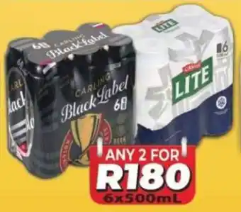 Supa Store Carling Black Label or Castle Lite offer