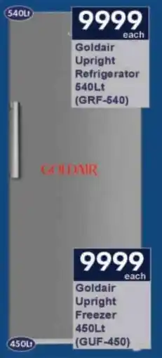 President Hyper Goldair Upright Freezer offer