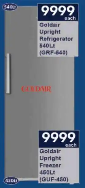 President Hyper Goldair Upright Freezer offer