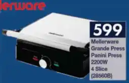 President Hyper Mellerware Grande Press Panini Press 2200W 4 Slice offer