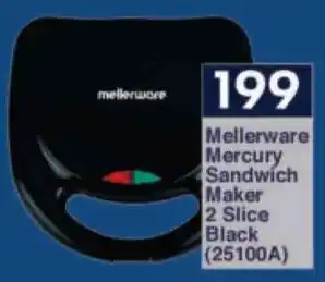 President Hyper Mellerware Mercury Sandwich Maker 2 Slice Black offer