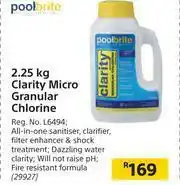 Builders Warehouse Pool Brite 2.25Kg Clarity Micro Granular Chlorine offer