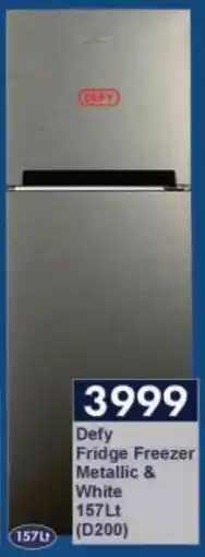 President Hyper Defy Fridge Freezer Metallic & White offer