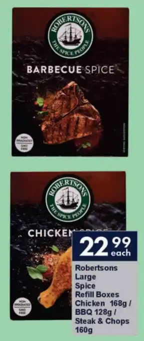 President Hyper Robertsons Large Spice Refill Boxes Chicken/ BBQ/ Steak & Chops offer