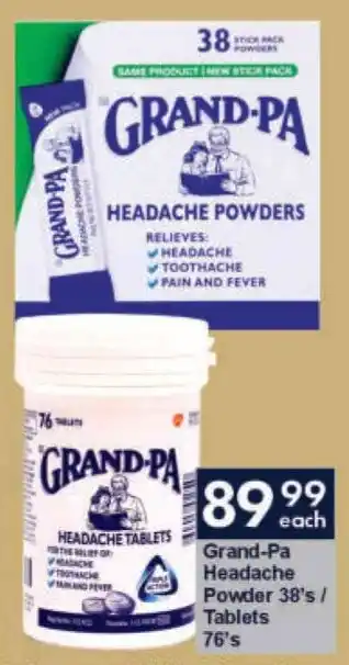 President Hyper Grand-Pa Headache Powder/ Tablets offer