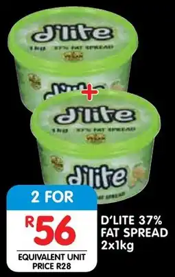 Shoprite D'lite 37% fat spread offer