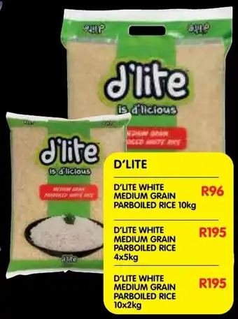 D'lite white medium grain parboiled rice