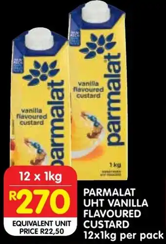 Shoprite Parmalat uht vanilla flavoured custard offer