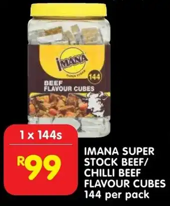 Shoprite Imana super stock beef/ chilli beef flavour cubes offer