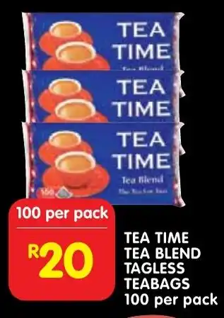 Tea time tea blend tagless teabags