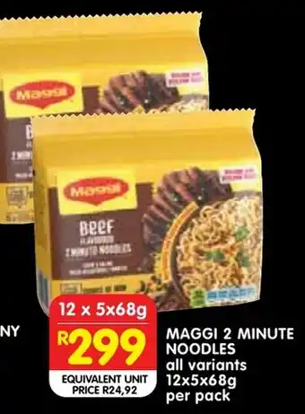 Shoprite Maggi 2 minute noodles offer