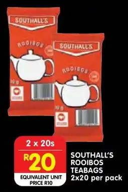 Shoprite Southall's rooibos teabags offer