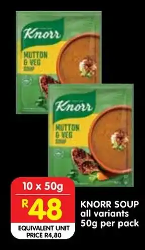 Shoprite Knorr soup offer