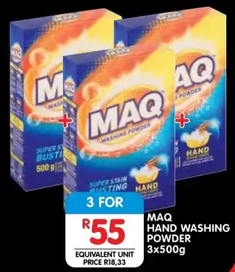 Shoprite Maq hand washing powder offer